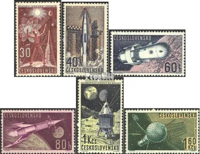 Produktbild von Briefmarken Tschechoslowakei 1962 Mi 1329-1334 (kompl.Ausg.) gestempelt Weltraumforschung