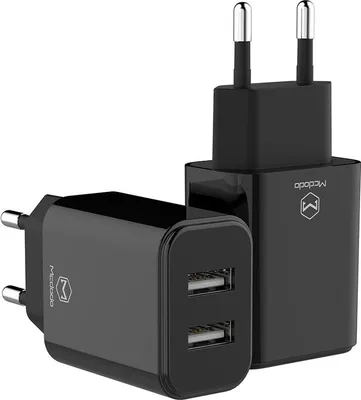 Immagine prodotto di Mcdodo 2x caricatore da parete USB 2.4A ricarica rapida alimentatore per telefoni cellulari nero