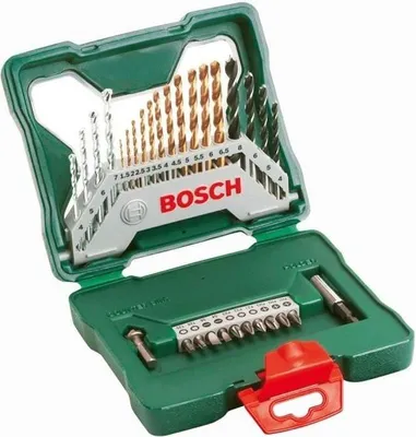 Immagine prodotto di Set di accessori per trapani e avvitatori X-Line, 30 pezzi, punte HSS-TiN, punte per materiali 4-7 mm, punte per legno