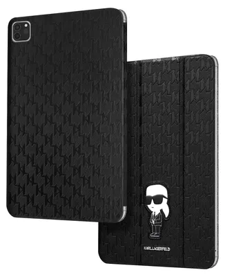 Produktbild von Karl Lagerfeld, Ikonik NFT Etui mit Trifold Ständer für iPad 11" M4 2026, Schwarz