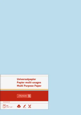 Produktbild von Universalpapier A4 80g hellblau VE=5x50 Blatt