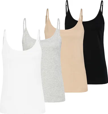 Produktbild von Spaghettiträger Top im 4er Pack, Basic Fit | M