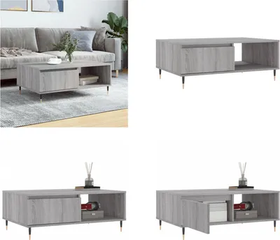 Produktbild von vidaXL Couchtisch Grau Sonoma 90x60x35 cm Holzwerkstoff - Couchtisch - Couchtische - Couchtisch Niedrig - Tisch