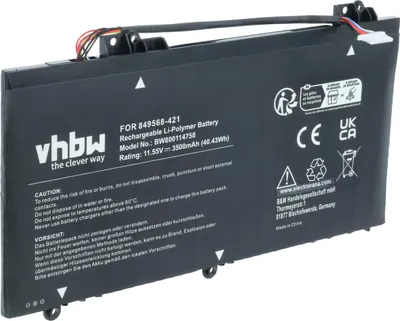 Produktbild von vhbw Akku kompatibel mit HP Pavilion 14-AL025TU, 14-AL026TU, 14-AL023TX, 14-AL024TU, 14-AL022TX, 14-AL023TU Notebook (3500 mAh, 11,55 V, Li-Ion)