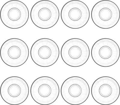 Produktbild von 12x Klasik 10cm Glas Türkisch Teetasse Untertassen - Kaffee Latté Cappuccino Espresso Heißes Trinken Becherhalter - by LAV