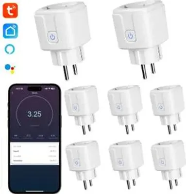 Produktbild von 8er-set WLAN-Steckdose, Smart Steckdose mit App Steuerung,Funksteckdose,Smart Plug, max. 3520,00 W, 16A WLAN-Steckdose mit Zeitschaltuhr