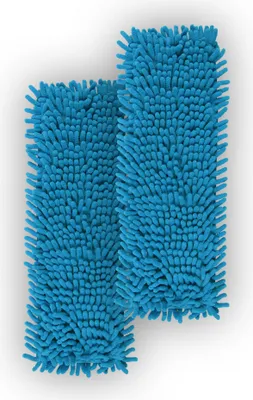 Produktbild von Bodenwischer Ersatzbezug 40 cm (2er-Pack), Chenille Wischbezug Hellblau, passend für Klapphalter, für alle Böden