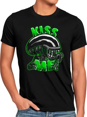 Produktbild von style3 Kiss Me Herren T-Shirt xenomorph alien ripley