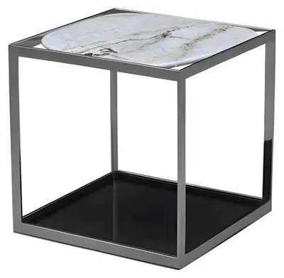 Produktbild von Grauer Metall-Beistelltisch im modernen Design