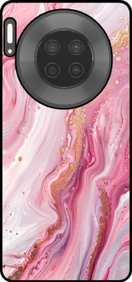Produktbild von Smartphonica Handytasche geeignet für Huawei Mate 30 mit Marmordruck - TPU zurück Abdeckung Fall Marmor-Design - Pink