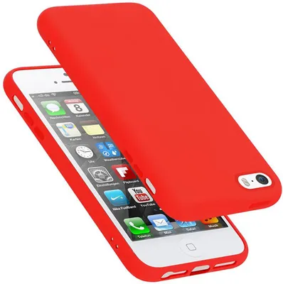 Image de Cadorabo Housse pour Apple iPhone 5 / 5S / SE 2016 Housse en rouge Housse pour téléphone portable Case Cover TPU Etui
