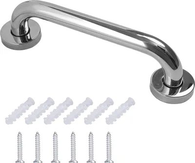 Produktbild von Rutschfester Haltegriff aus Edelstahl für Badewanne und Dusche, Sicherheitsgriffe für Senioren und Kinder, 30 cm