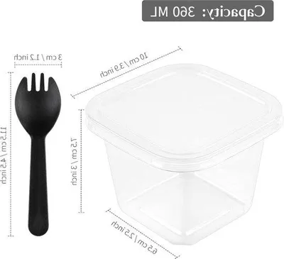 Image de Coupes à dessert en plastique 360 ml, 50 pièces, réutilisables