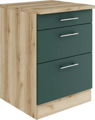 Produktbild von Optifit Schubladenunterschrank Savona405 BxTxH 60 x 60 x 84,8 cm grün matt zerlegt KUSA U636-9+
