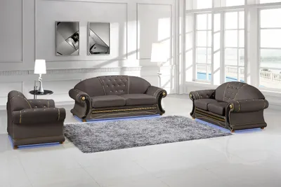 Produktbild von Klassische Designer 3 Sitzer Chesterfield Leder Couch Polster Sitz ohne 2+1 Neu