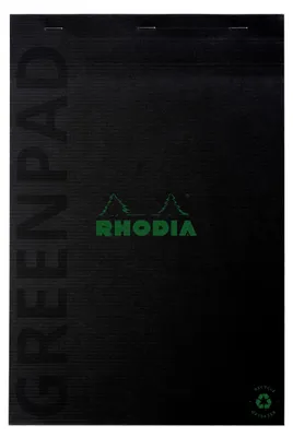 Produktbild von Rhodia 5x Block A4 Recyclingkarton 350 g/m2, Nr. 18, 70 Bl kariertSchwarz 18891C