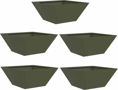 Immagine prodotto di vidaXL Fioriera da giardino 5 pezzi Verde oliva 35 x 35 x 15 cm