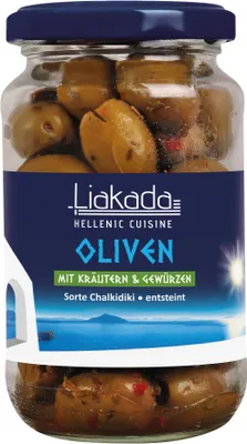 Obrázek produktu pro Liakada zelené olivy bez pecek ATG 190g