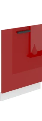 Produktbild von Belini Frontblende für Geschirrspüler PZ. Frontblende Geschirrspüler 60 cm Breite. Frontplatte für Spülmaschine mit Griff, Rot Hochglanz