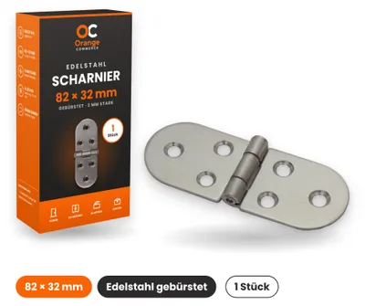 Produktbild von Edelstahl Scharnier Möbelscharnier Türscharnier Türband Edelstahlscharnier