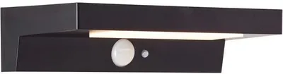 Obrázok produktu pre LED solárne vonkajšie nástenné svietidlo BRILLIANT BARKER, pohybový senzor, 4 W, 430 lumenov, 4000 K, plast, čierna farba