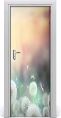 Produktbild von Tulup Türaufkleber 75x205 cm Dekorative Aufkleber Selbstklebend Wasserdichte Tapete Abnehmbar Schlafzimmer Wohnzimmer Wohnkultur - Löwenzahn