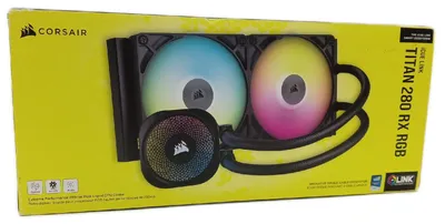 Produktbild von Corsair iCUE Titan 280 RX RGB Flüssigkeitskühlungsset 280 mm Schwarz Water Cooling Kit