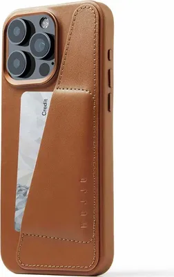 Immagine prodotto di Custodia portafoglio in pelle Mujjo per Apple iPhone 15 Pro Max MagSafe (marrone chiaro)