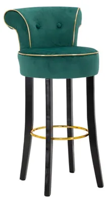 Produktbild von FURNLUX Barhocker Luxy Grün 46cm / Hauptfarbe: Grün / Abmessungen: 46 x 96 x 48 cm