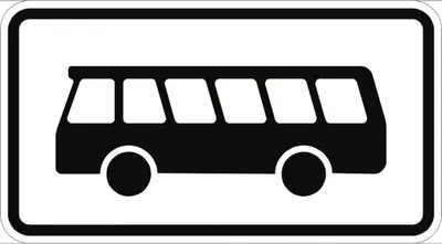 Produktbild von Verkehrsschild VZ1010-57, Kraftomnibus, Alu, RA2, 420x231 mm