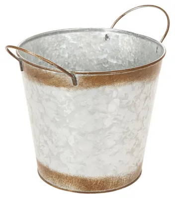 Produktbild von Pflanzgefäß Metall Blumenschale mit Henkeln Ø18cm