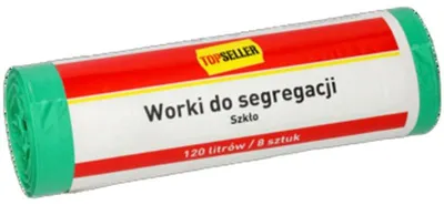 Obrázek produktu pro Pytle na tříděný odpad Tops zelené 120 litrů 8 ks.