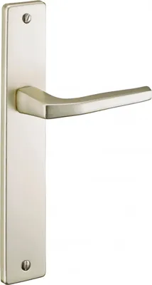 Image de Ensemble de poignées pour porte intérieure Picardie sans trou, carré 8mm, entr'axes 195mm, couleur champagne - THIRARD
