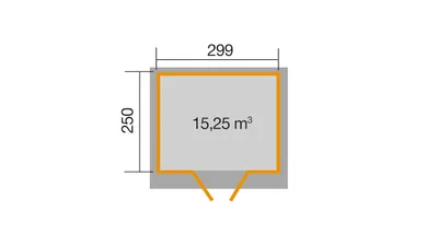 Produktbild von WEKA 325.3025.20400 Gartenhaus/Blockbohlenhaus Nova mit Doppeltür ; Größe: 4 ; Farbgebung: Naturbelassen ; Wandstärke: 19 mm ; Maße (LxBxH): 299 cm x 250 cm x 223 cm ; Seitenwandhöhe: 186 cm