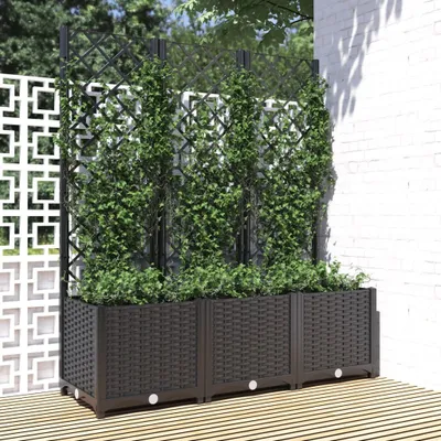 Produktbild von Sadzarka z kratką czarna 120x40x136 cm PP