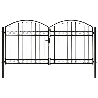 Produktbild von Zauntor ASSEN Doppeltür mit Bogenabschluss Stahl 300 x 150 cm