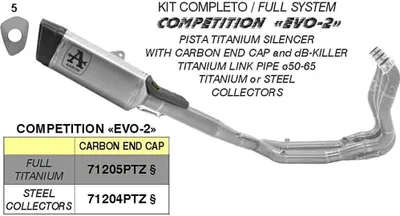 Image de Silencieux complet de compétition ARROW pour Kawasaki Zx-6r 636