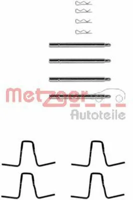 Produktbild von METZGER 109-0978 Zubehörsatz Scheibenbremsbelag Hinten passend für MERCEDES-BENZ Stufenheck (W123) SL (R107) /8 (W115) Limousine SL Coupe (C107)