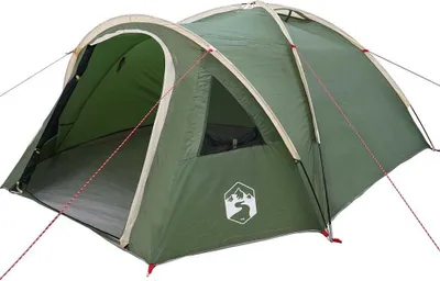Produktbild von vidaXL Kuppelzelt 4 Personen 308 x 268 x 130 cm Wasserdicht Grün Taft