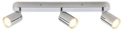 Produktbild von Briloner Deckenlampe IP44 Spritzwasserschutz 47,5x8,5 cm GU10 Fassung max. 9W 3-flammig Chrom - Deckenstrahler Badezimmer Flur Wohnzimmer