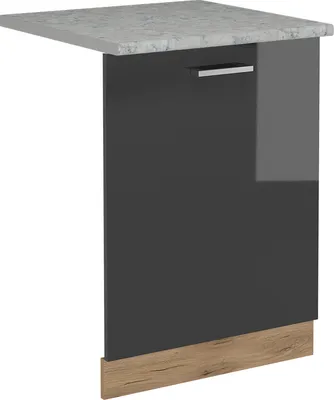 Obrázek produktu pro Čelní panel myčky Vicco R-Line Antracitový vysoký lesk 60 cm s pracovní deskou, Model 54933