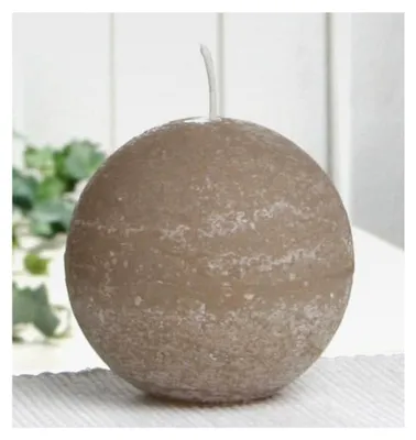 Produktbild von Rustikale Kugelkerze, 8 cm Ø, Sand