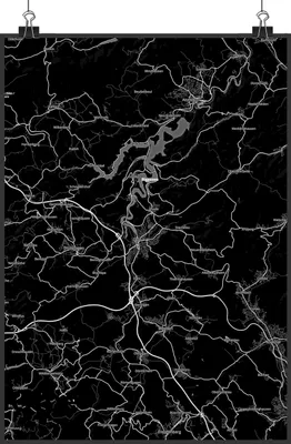 Produktbild von Mr. & Mrs. Panda Bild Olpe DIN A2 - Geschenk, Stadt Dorf Karte Landkarte Map Stadtplan, Wandbild, wanddeko, Plakat, drucke, Wanddekoration