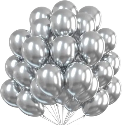 Produktbild von 50x balony balon powietrze, hel srebrny dekoracja ślubna