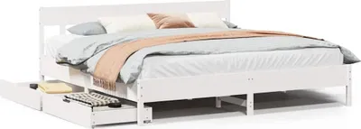 Immagine prodotto di vidaXL Letto in legno massiccio senza materasso bianco 180x200 cm in legno di pino