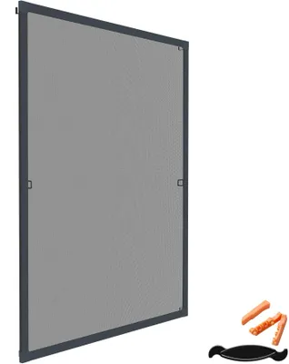 Produktbild von tectake® Fliegengitter mit Aluminiumrahmen für Fenster ohne Bohren und Schrauben