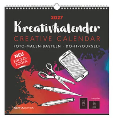 Produktbild von Kreativkalender XL schwarz 2027