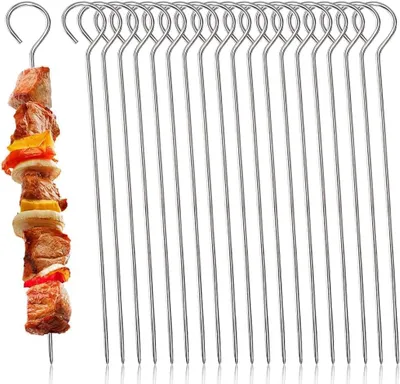 Obrázok produktu pre Grilovacie ihly 30 cm, 50 kusov, nehrdzavejúca oceľ, na mäso