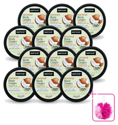 Produktbild von 12 x Sence Coconut Bodycrème - Pflegend - 200 ml - Sparpackung - 12 Stücke