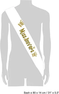 Immagine prodotto di Fusciacca Miss Universo 80 x 14 cm circa bianco/oro